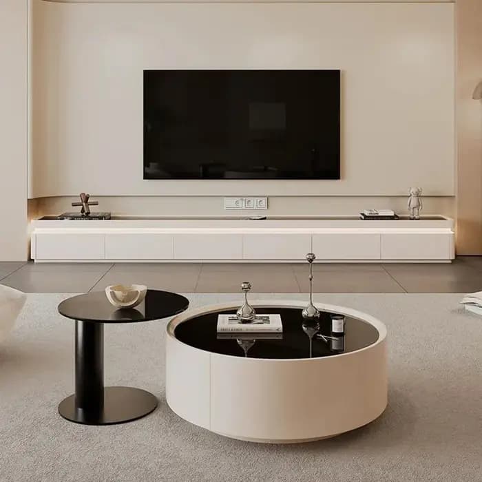 Meuble TV de luxe glamour avec tiroirs