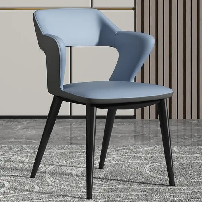Chaise de salle à manger en similicuir de style italien