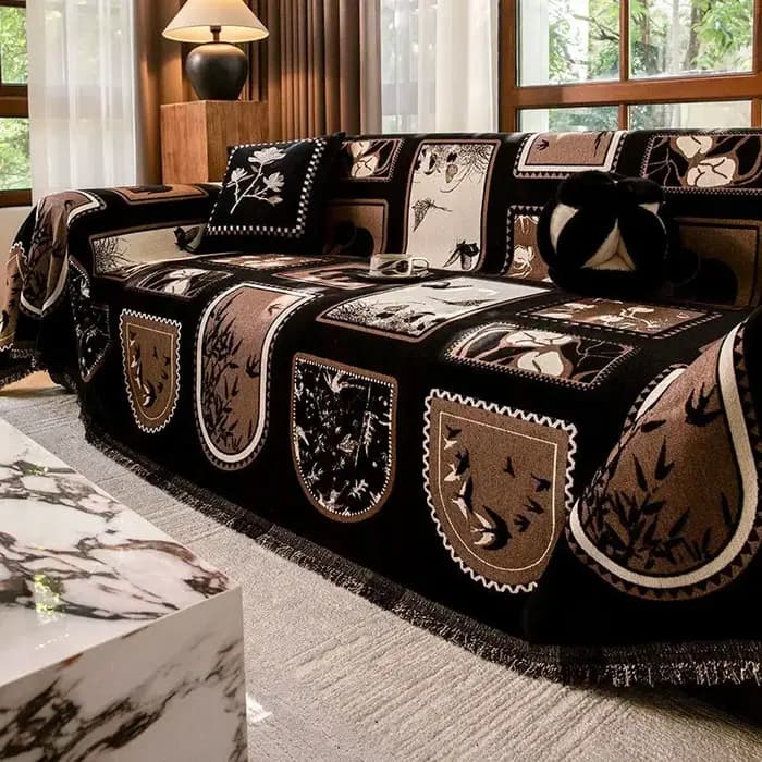 Housse de canapé chinoise Antique légère, 1 pièce, coussin de siège de canapé en vache noire haut de