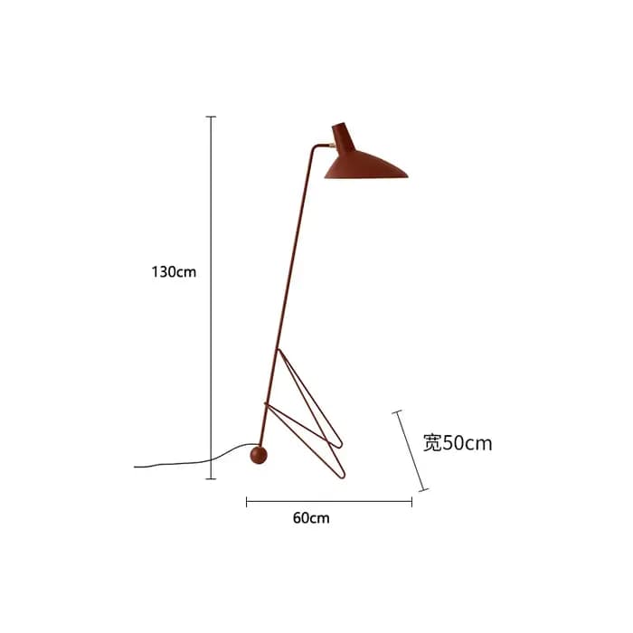 Lampadaire LED vintage noir sur pied avec trépied