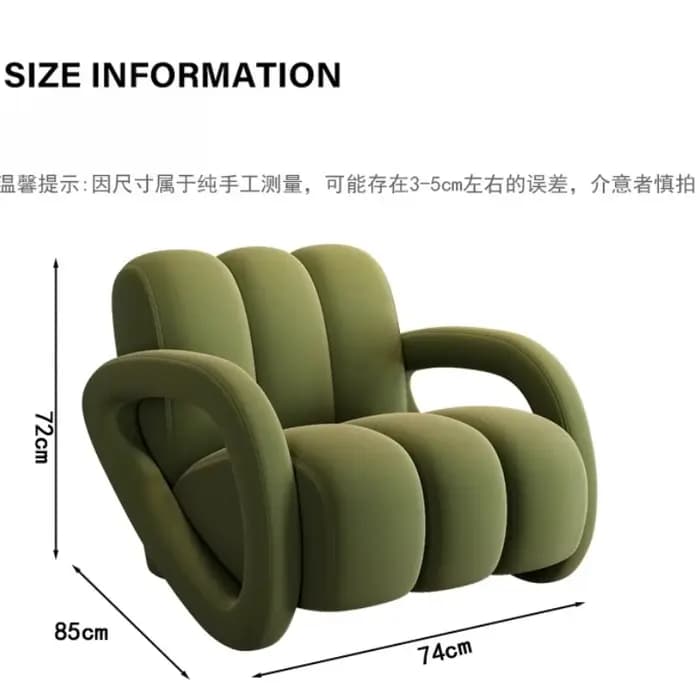 Velur vert chaise balcon tissu Support sectionnel