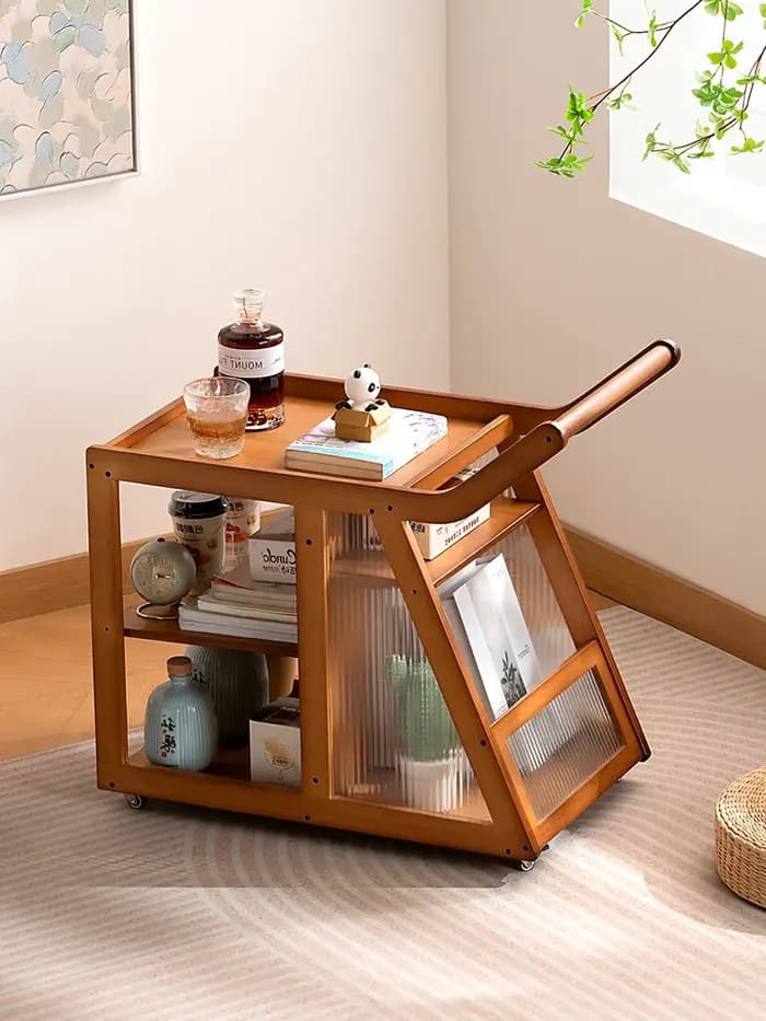 Petite Table basse en bois Portable réglable Premium rangement
