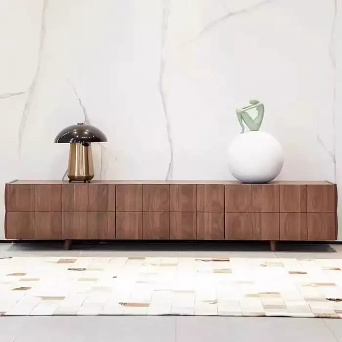 Design marron décoration meuble Tv bois Vintage
