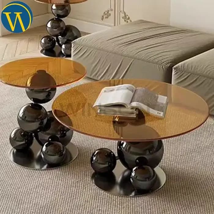 Table basse moderne luxueuse sur mesure en marbre