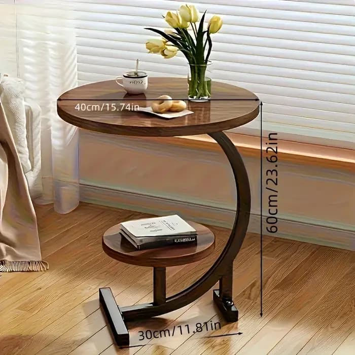 Table d'appoint ronde à plusieurs niveaux moderne