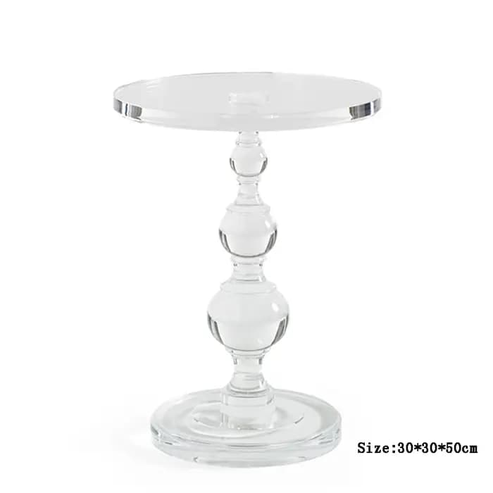 Table basse en acrylique transparent, table d'appoint pour canapé de salon, table à thé ronde, burea