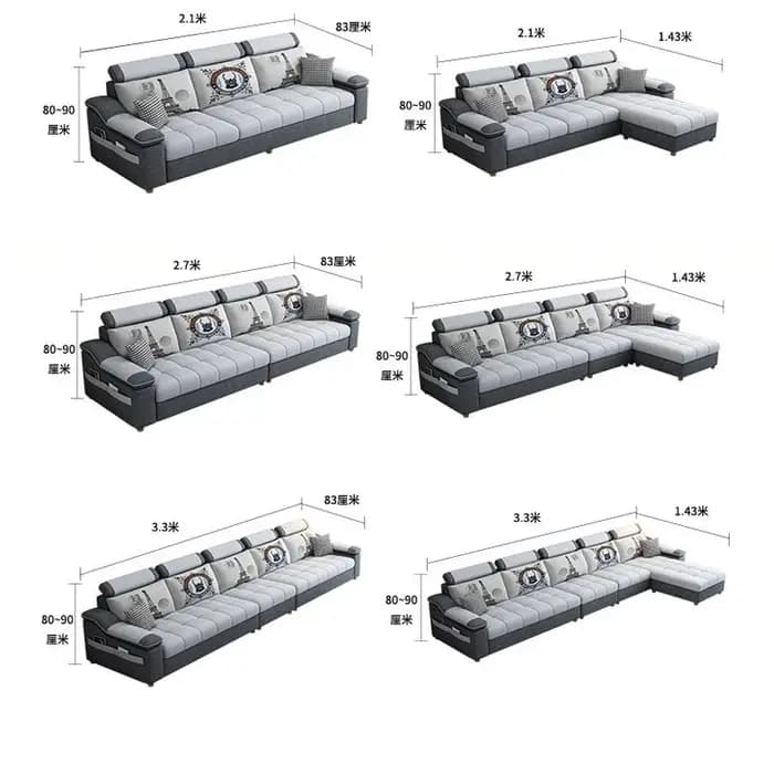Canapés design confortables rangement canapé de salon d'angle nordique confortable minimaliste Divani Da Soggiorno accessoires pour la maison