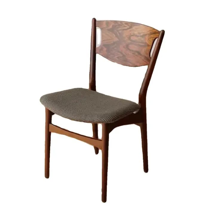 Chaise de salle à manger en bois massif de style médiéval