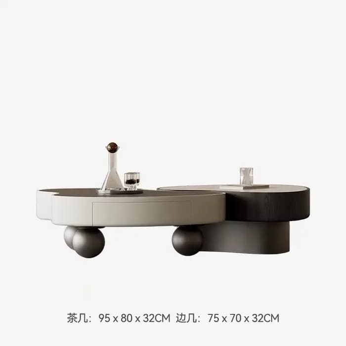 Table basse de forme spéciale avec rangement