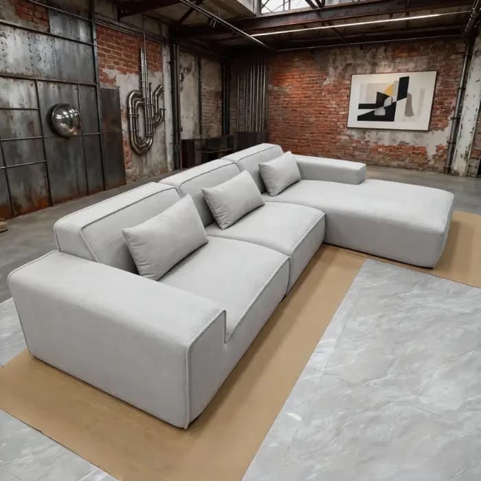 Canapé d'angle confortable de luxe sans structure