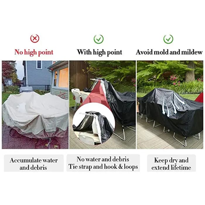 Juste de protection ronde imperméable pour meubles de jardin
