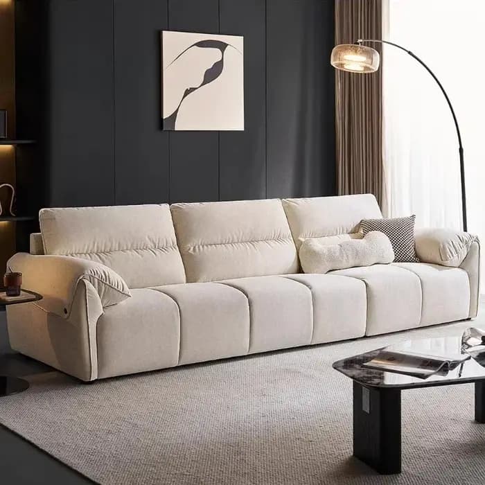 Canapé d'angle moderne de luxe en tissu anti-griffures pour chat