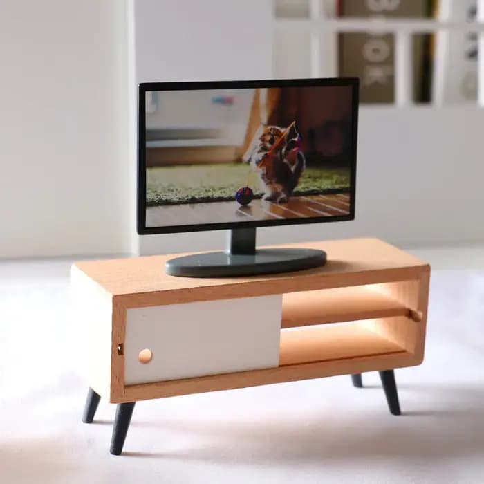 Mini Meuble TV ou Télévision en Bois pour Maison de Course Blyth OB11