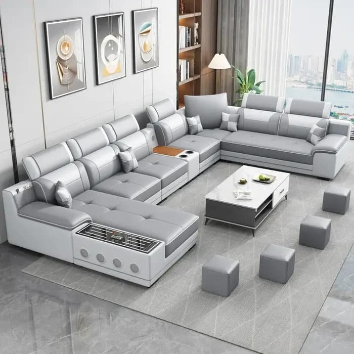 Plais canapé moderne Ajustable luxe sectionnel multifonctionnel inclinable