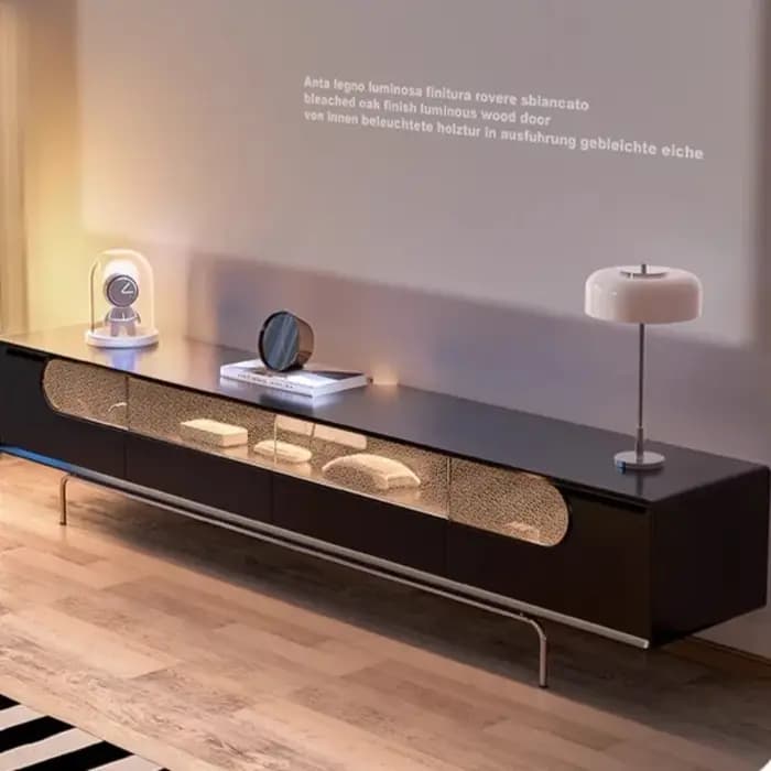 Meuble Tv noir nordique Design sol ornement Vertical