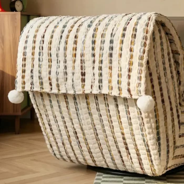 Fauteuils inclinables pivotants pour salon, canapé d'appoint, fauteuils confortables de style nordique, fauteuils de relaxation pour adultes, meubles de style mid-century.