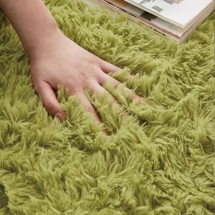 Tapis en peluche pour salon, canapé, Table basse, vert, rose, couvertures douces et moelleuses, tapis antidérapant pour chambre d'enfant, décoration de maison