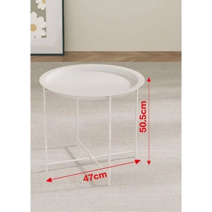Table basse minimaliste pour la maison, table d'appoint de style crème, petite table ronde pour salo