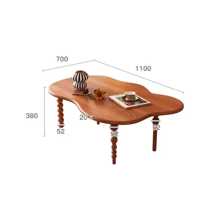 Wabi Sabi Table basse minimaliste gain de place rustique milieu du siècle