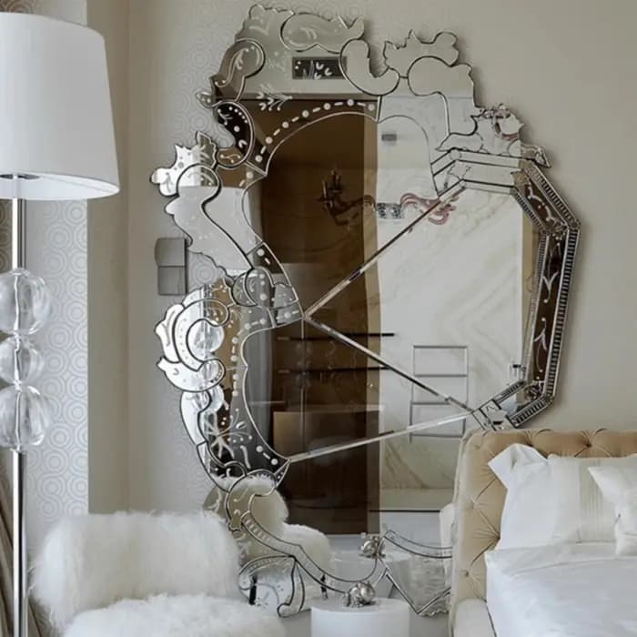 Miroir de Dressing européen minimaliste suspendu, Design d'anomalie Funky, Design haut de gamme irré