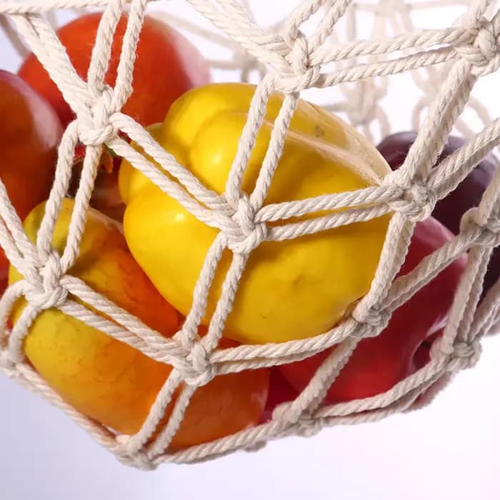 Sous-meuble hamac à fruits Boho tissé suspendu