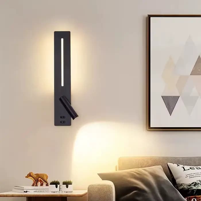 Applique Murale LED avec Chargeur USB pour Téléphone Portable