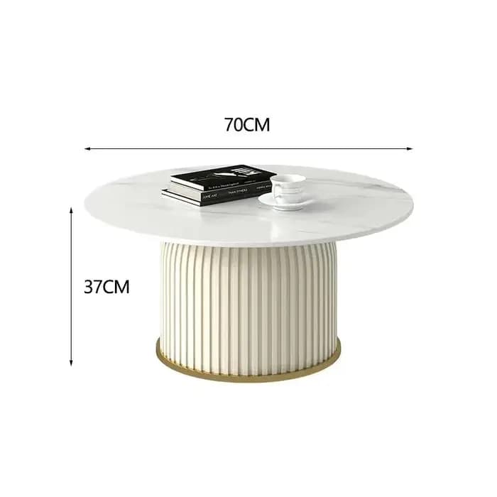 Europe du nord Tables basses Design rond authentique luxe Tables basses Glam blanc Table Basse De Sa