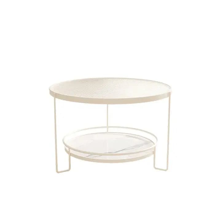 Table basse en verre salon petit appartement Simple moderne ronde Double dalle de roche petites Tables basses Жур