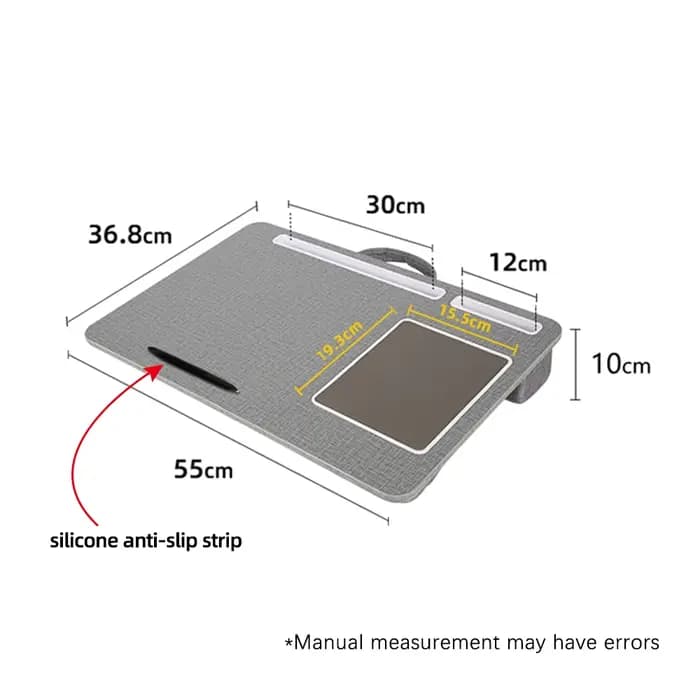 MUMUCC Table de lit pour ordinateur portable avec support de tablette, emplacement pour téléphone, t