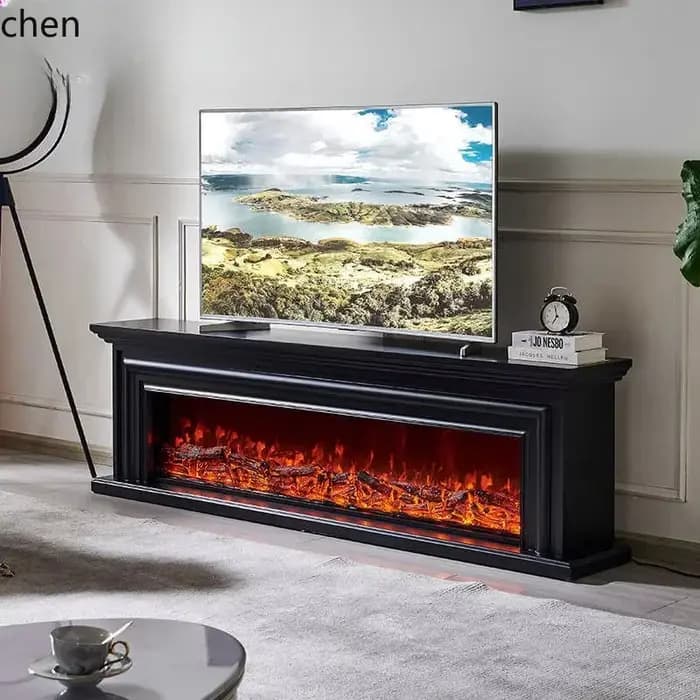 Meuble TV pour cheminée, noyau de cheminée électronique simulé, meuble décoratif américain pour la m