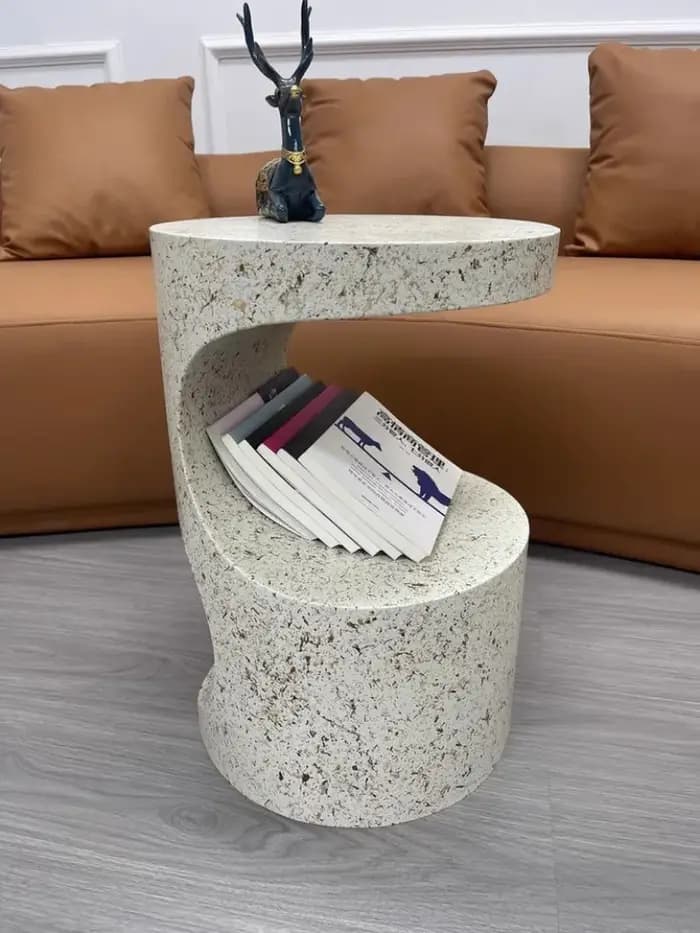Table basse légère de luxe Simple avec bord en fer forgé