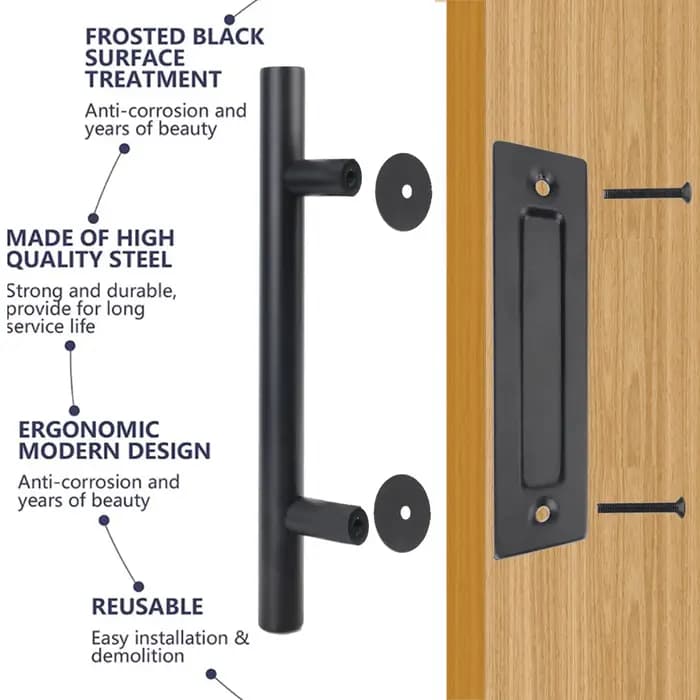 Pour armoire placard tirer encastré bois porte poignée coulissante grange