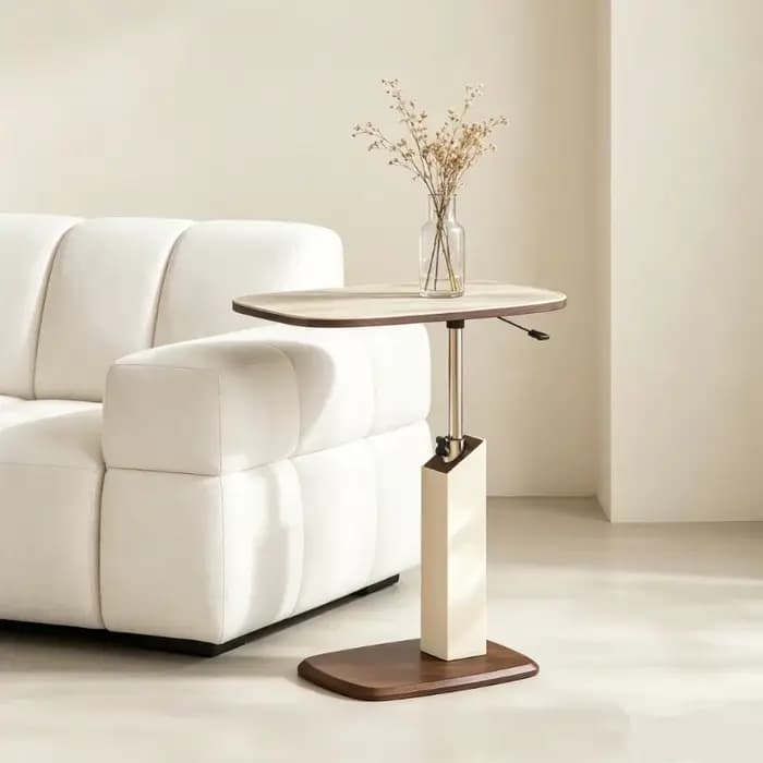Table basse moderne de petite taille, console d'angle pliable, table à plateau relevable, meuble de salon décoratif, mesa elevable y extensible.