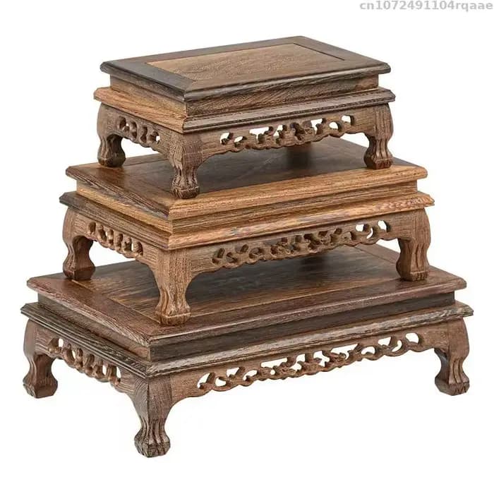 Présentoir en bois – Étagère de bureau pour miniatures