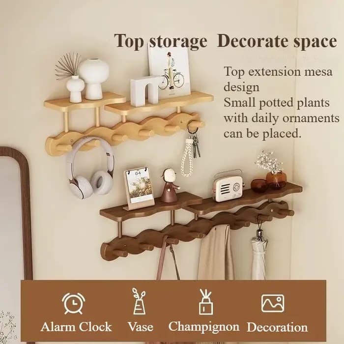 Porte-manteaux mural vintage pour salon
