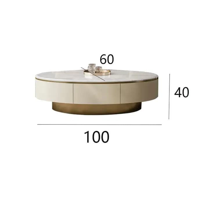 Table console en métal et pierre, table centrale ovale moderne en marbre avec rangement, design déco