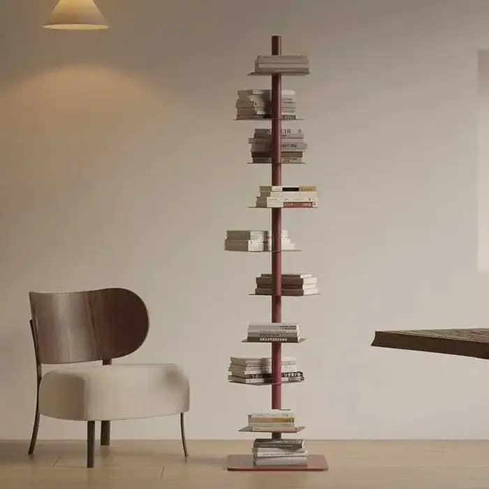 Bibliothèque rotative créative en spirale, présentoir artisanal en fer pour salon, organisateur de l
