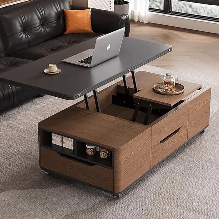Tables basses minimalistes de luxe à roulettes