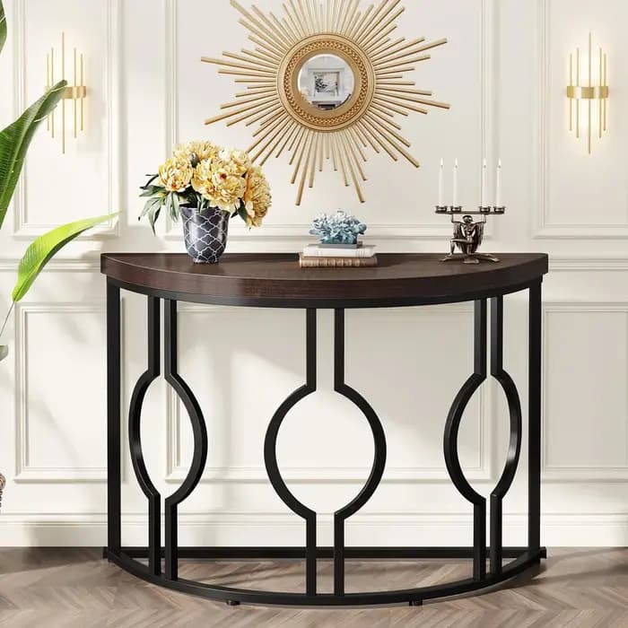 Tables de console en métal du milieu du siècle Design