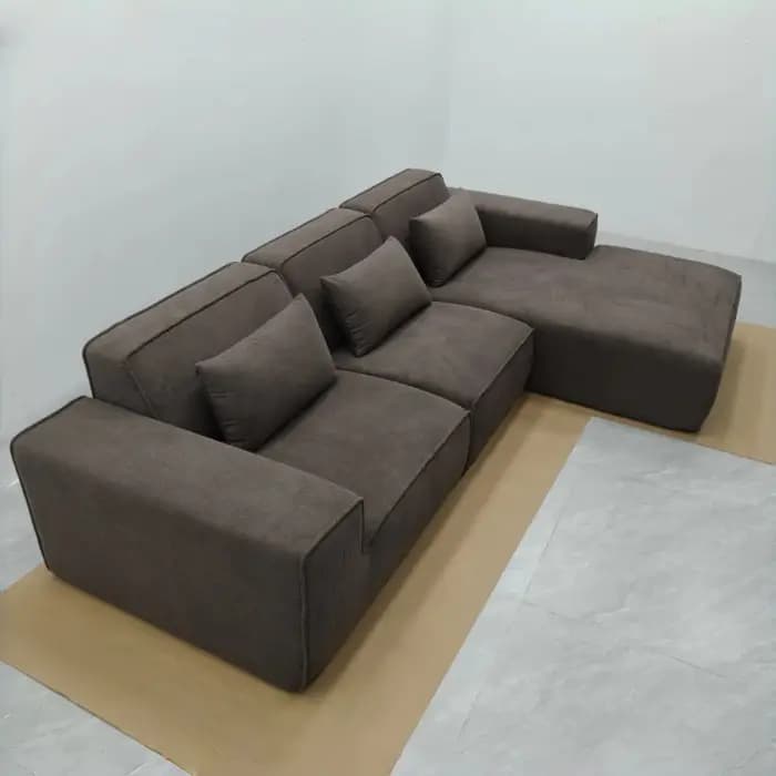Canapé d'angle confortable de luxe sans structure