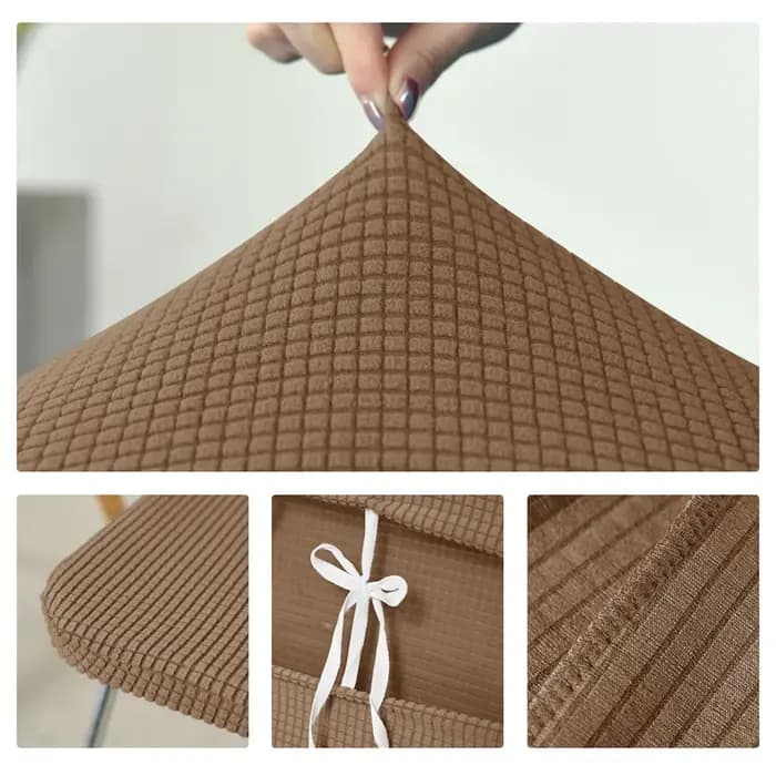 Housse de chaise pliante en polaire pour salle à manger