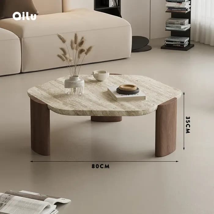Wabi Sabi Glam Table Basse Unique moderne neutre Table Basse à la mode Salon Table minimaliste Basse