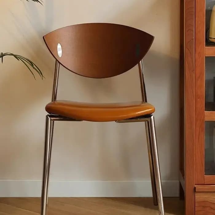 Chaise de salle à manger en bois massif du milieu du siècle, siège de luxe pour café, bistro, cadre
