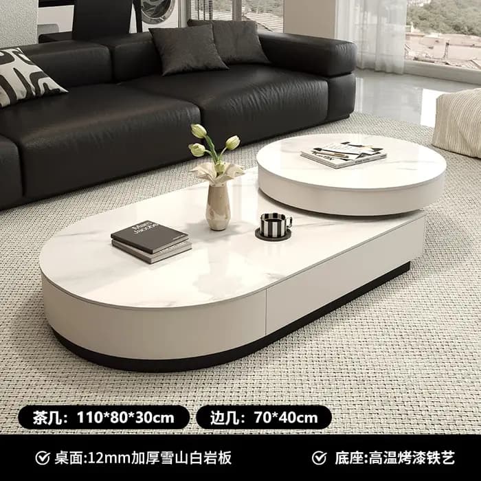 Table basse design originale, salon, tables basses uniques de luxe haut de gamme, ovale moderne, Tav