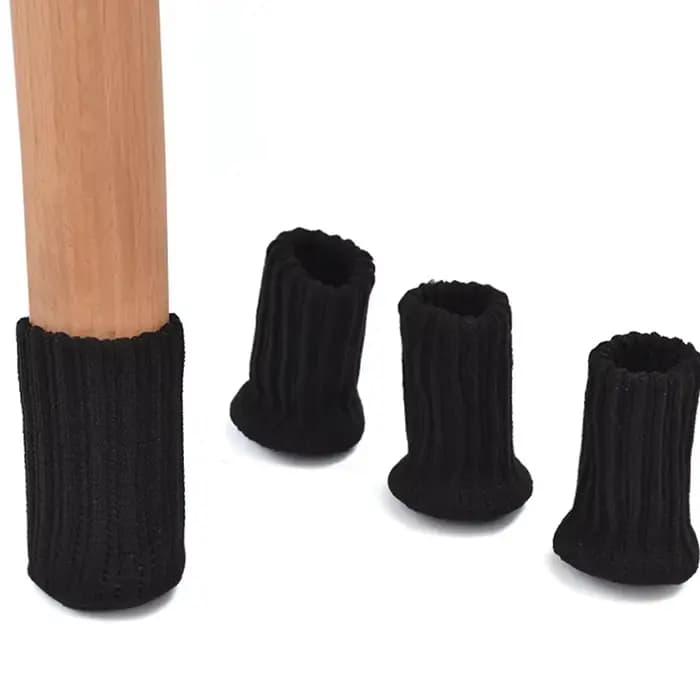 4/24 pièces pieds de chaise chaussettes tricotées meubles pieds protecteurs de sol coussinets antidé