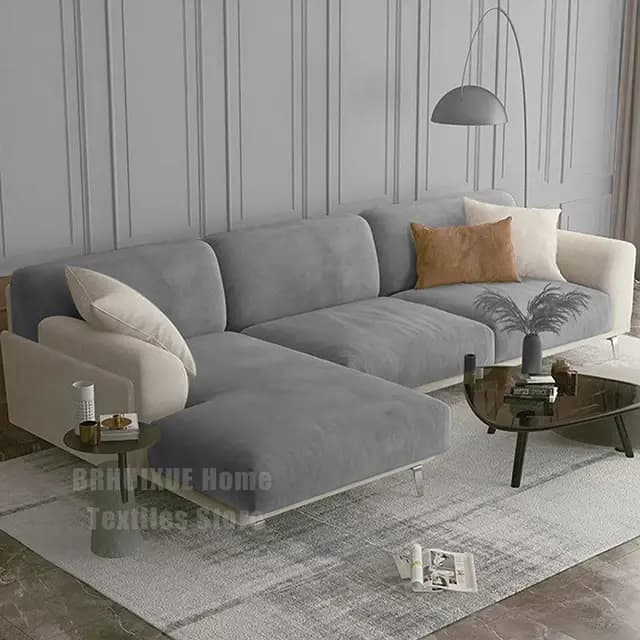 Juste de coussin de siège de canapé en velours pour salon