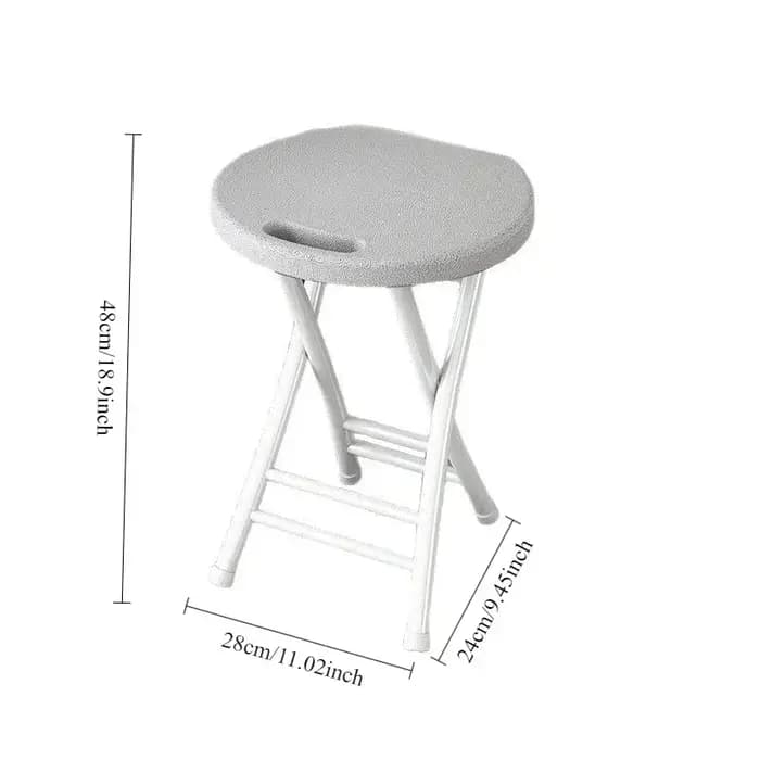 Tabouret rond portable en plastique, pliable, pour extérieur, banc simple, chaise pliante en plastiq