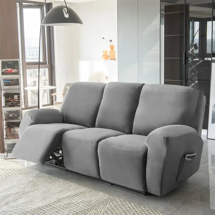 Housse de canapé inclinable extensible en velours
