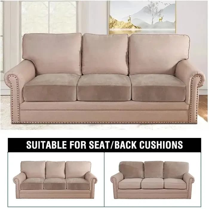 Housses de coussin de siège de canapé en velours élastique
