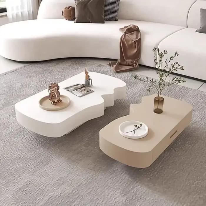 Table basse transparente de luxe